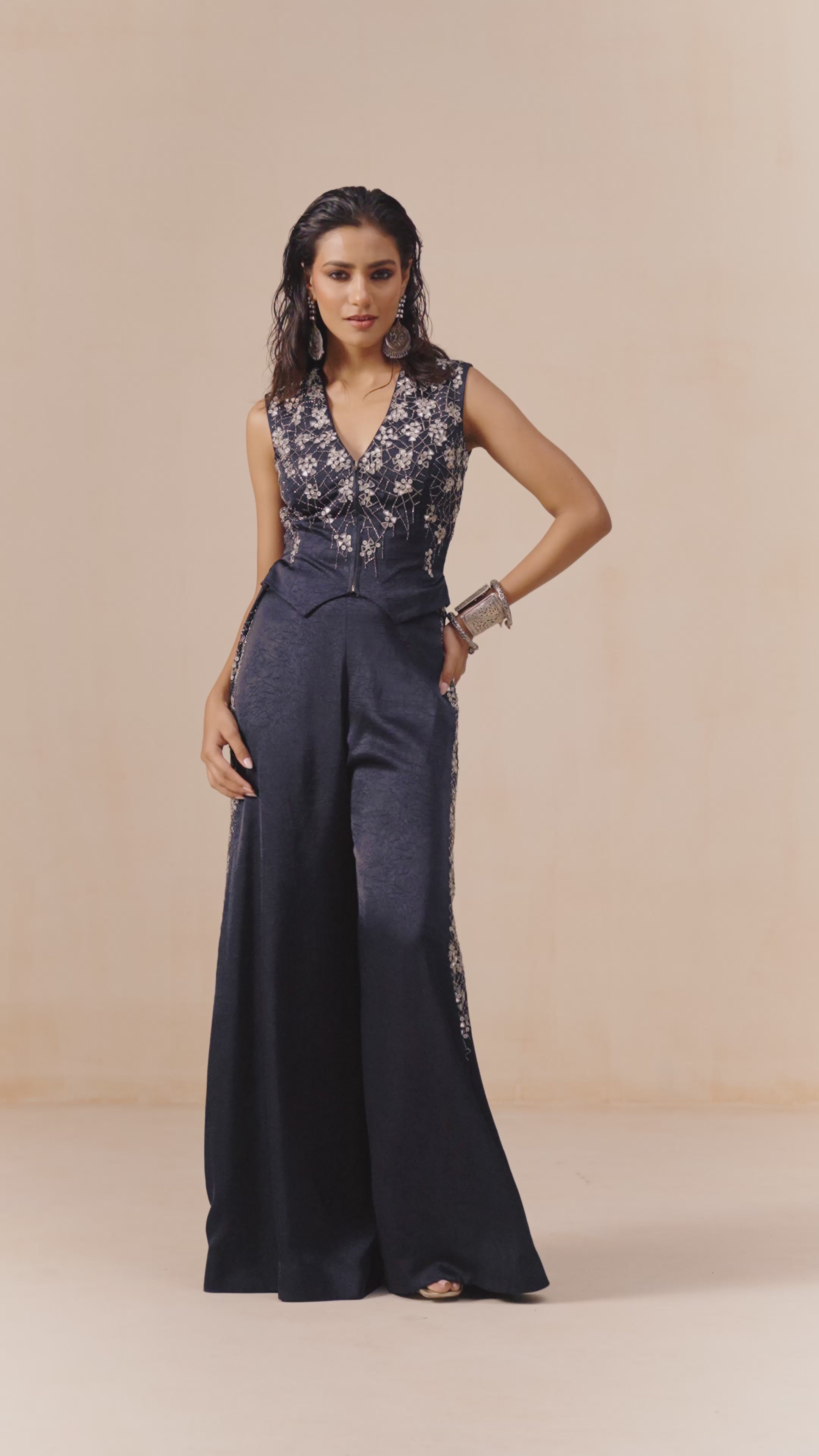Waistcoat With Flared Pant