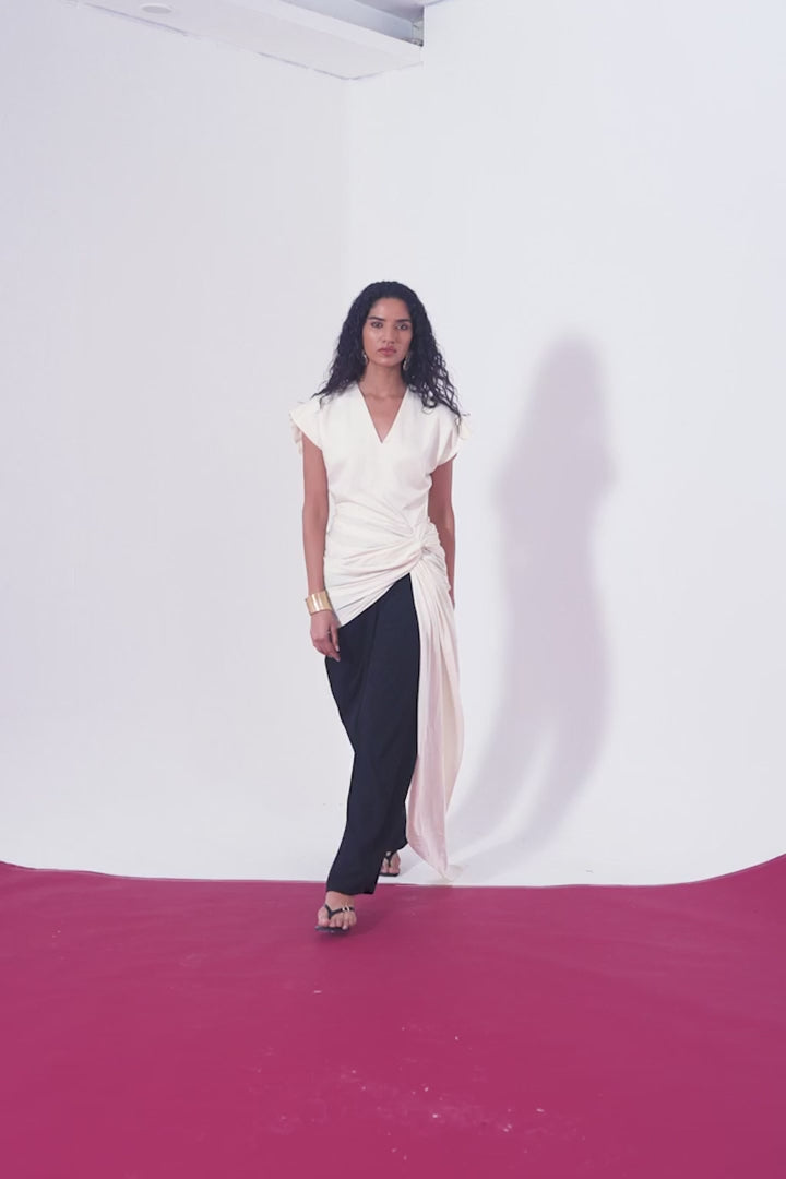 Echo Ivory Drape Top