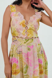 Sharnamli Mehra in Summer Scallop Printed Dress