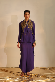 Waterfall Shirt Set With A High Low Waistcoat