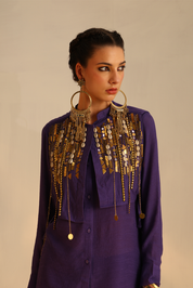 Waterfall Shirt Set With A High Low Waistcoat