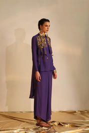 Waterfall Shirt Set With A High Low Waistcoat