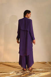 Waterfall Shirt Set With A High Low Waistcoat