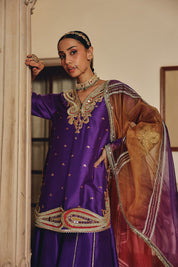Purple Raatrani Elegance Sharara Set