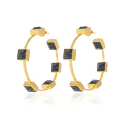 Graphite Classic Hoop Earrings