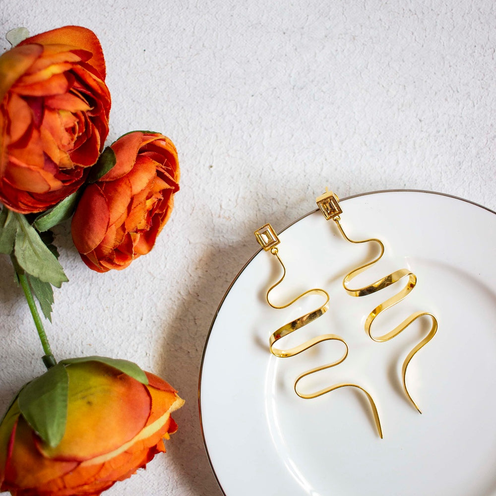 Srishti Dixit in Serpeant Earrings