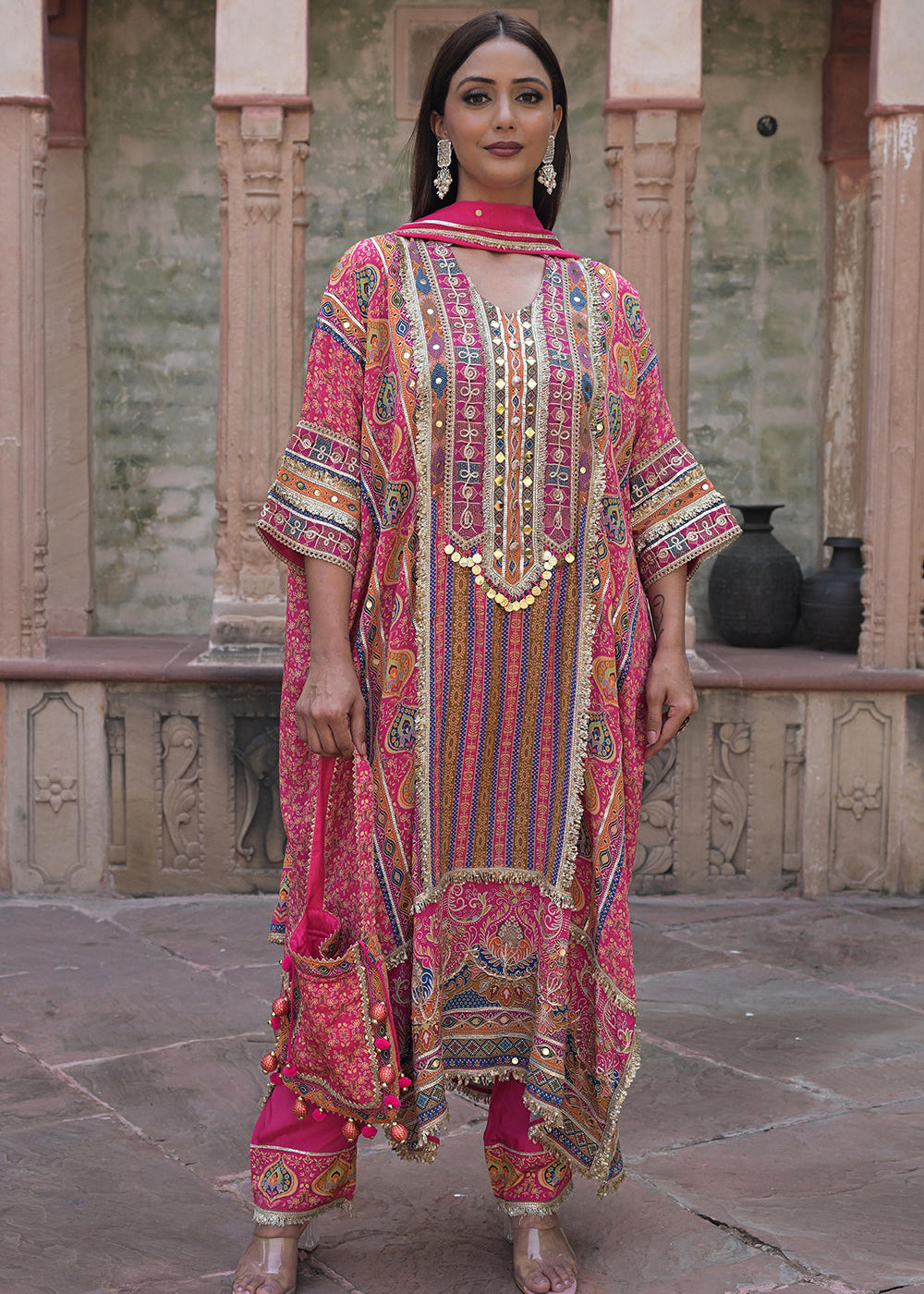 rani-pink-crepe-kaftan-pant-set-ethnic-party-outfit-1.jpg
