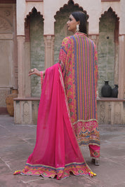 Rani Pink Crepe Kaftan Pant Set