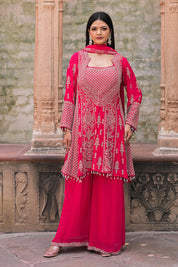 Rani Pink Kurta Palazzo Set