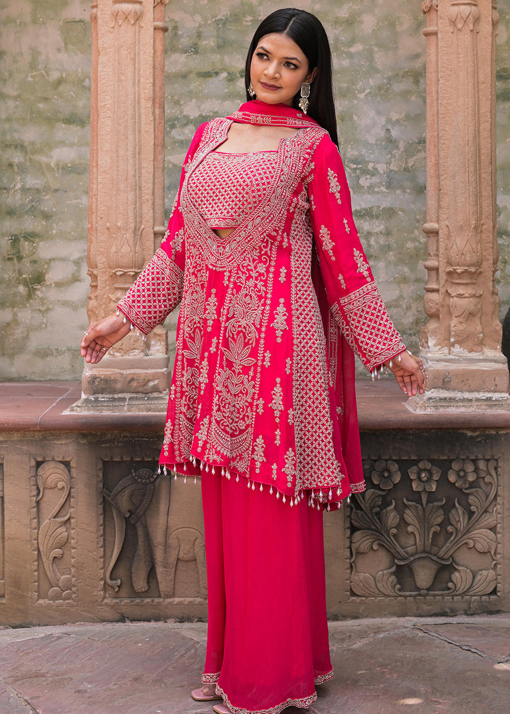 rani-pink-georgette-beads-work-kurta-palazzo-set-2.jpg