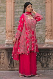 Rani Pink Kurta Palazzo Set