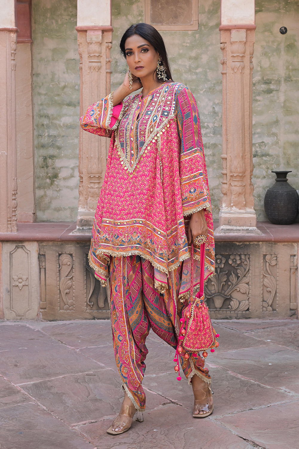 Rani Pink Suit Set With Tulip Pants
