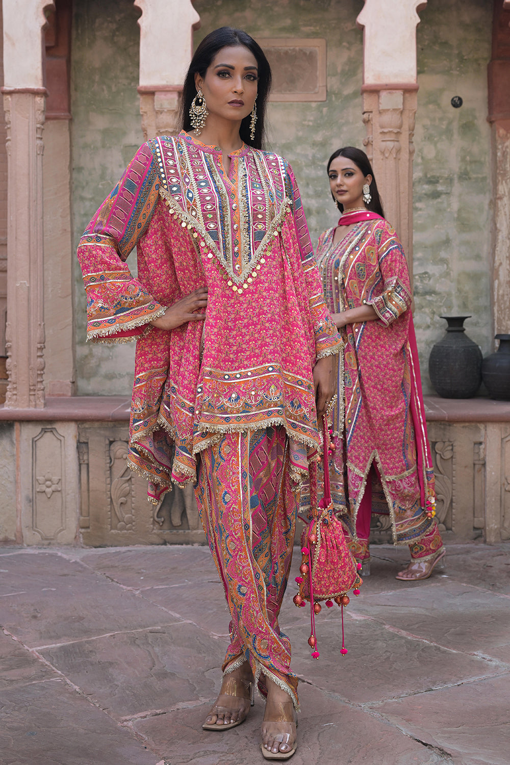 Rani Pink Suit Set With Tulip Pants