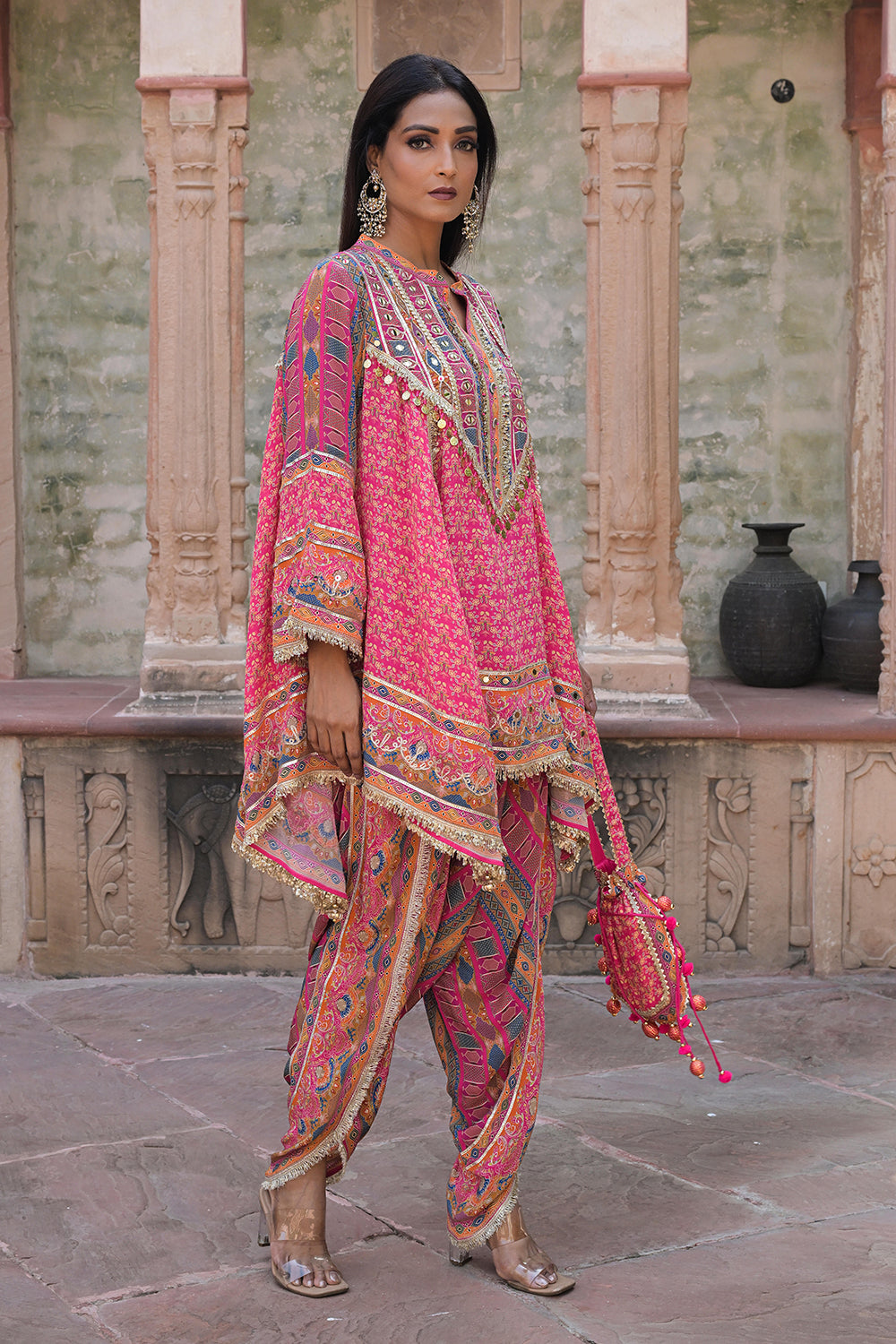 Rani Pink Suit Set With Tulip Pants