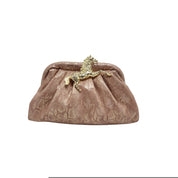 Horse Pouchette In Snake Print Pink
