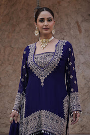 Royal Purple Kurta Palazzo Set
