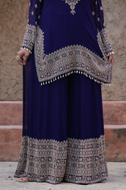 Royal Purple Kurta Palazzo Set