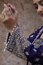 Royal Purple Kurta Palazzo Set