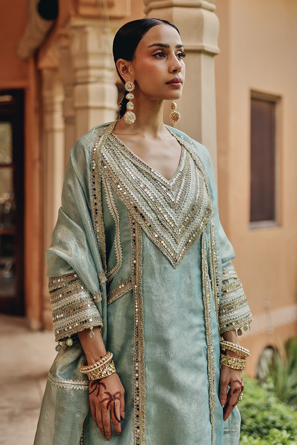Sea Green Noor E Resham