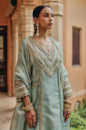 Sea Green Noor E Resham