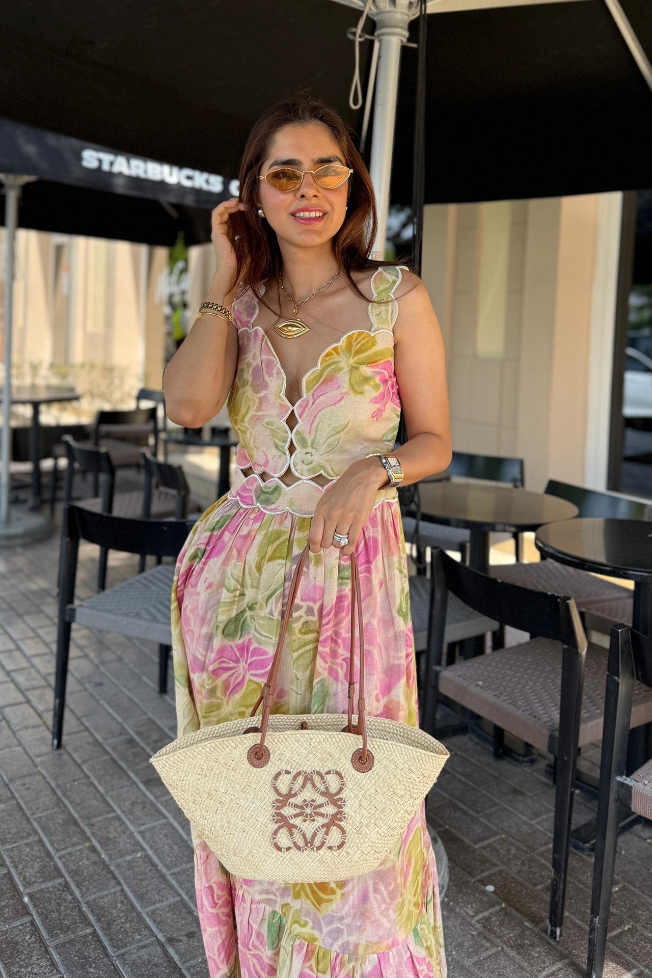 Sharnamli Mehra in Summer Scallop Printed Dress