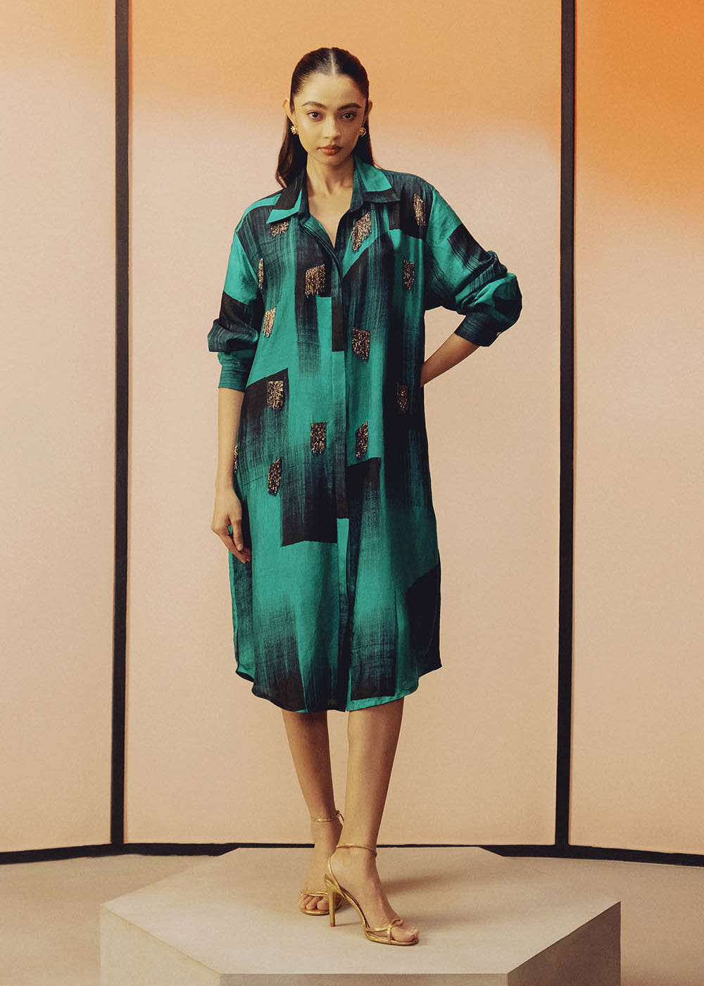 shirt-dress-silk-teal-bead-work-winter-chic.jpg