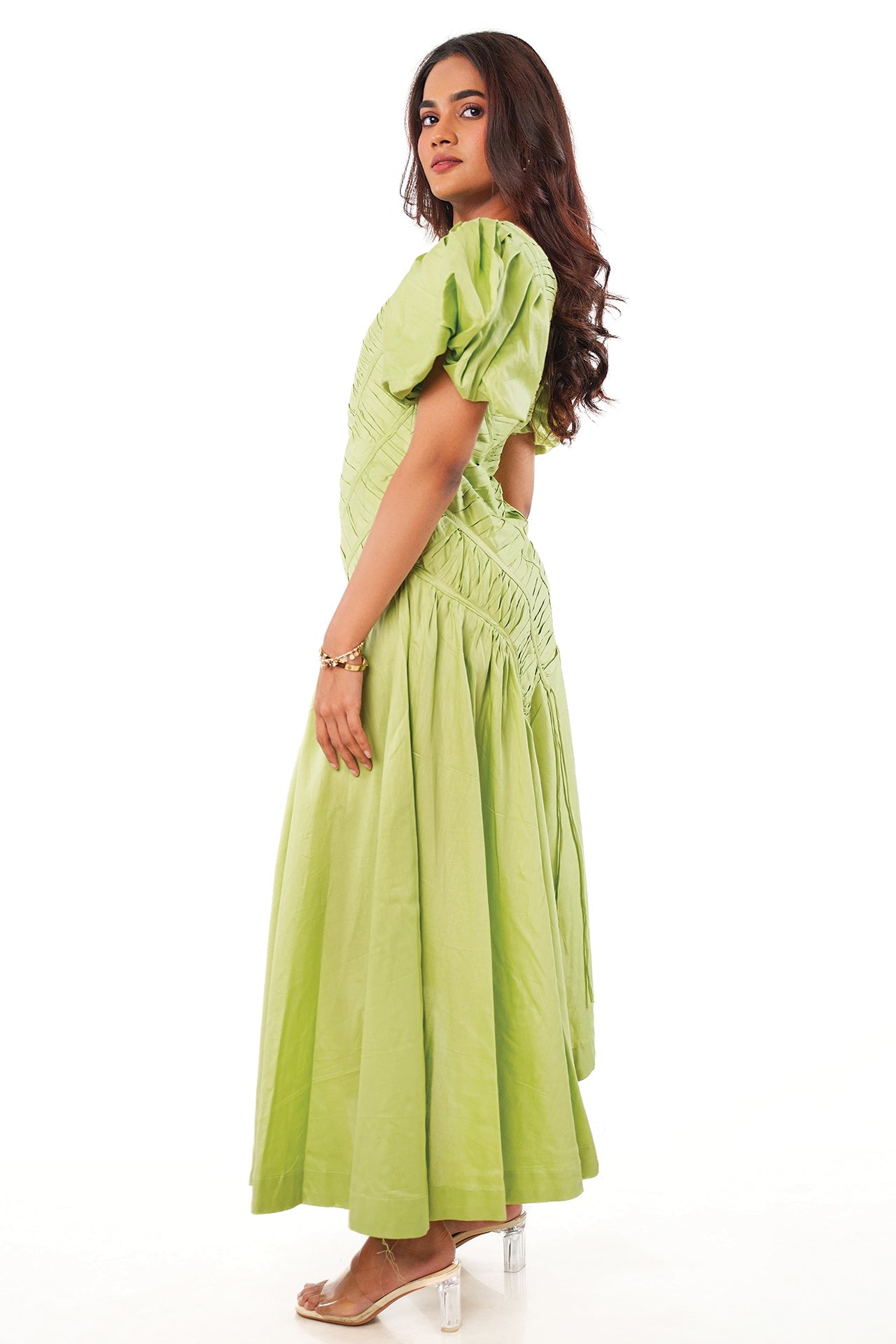 Sneha Adwani in Pleated Midi Dress