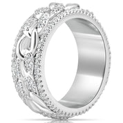 ICED CUBAN ROTATABLE RING