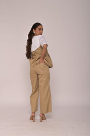 Two Tone Top With Back Pocket Pants