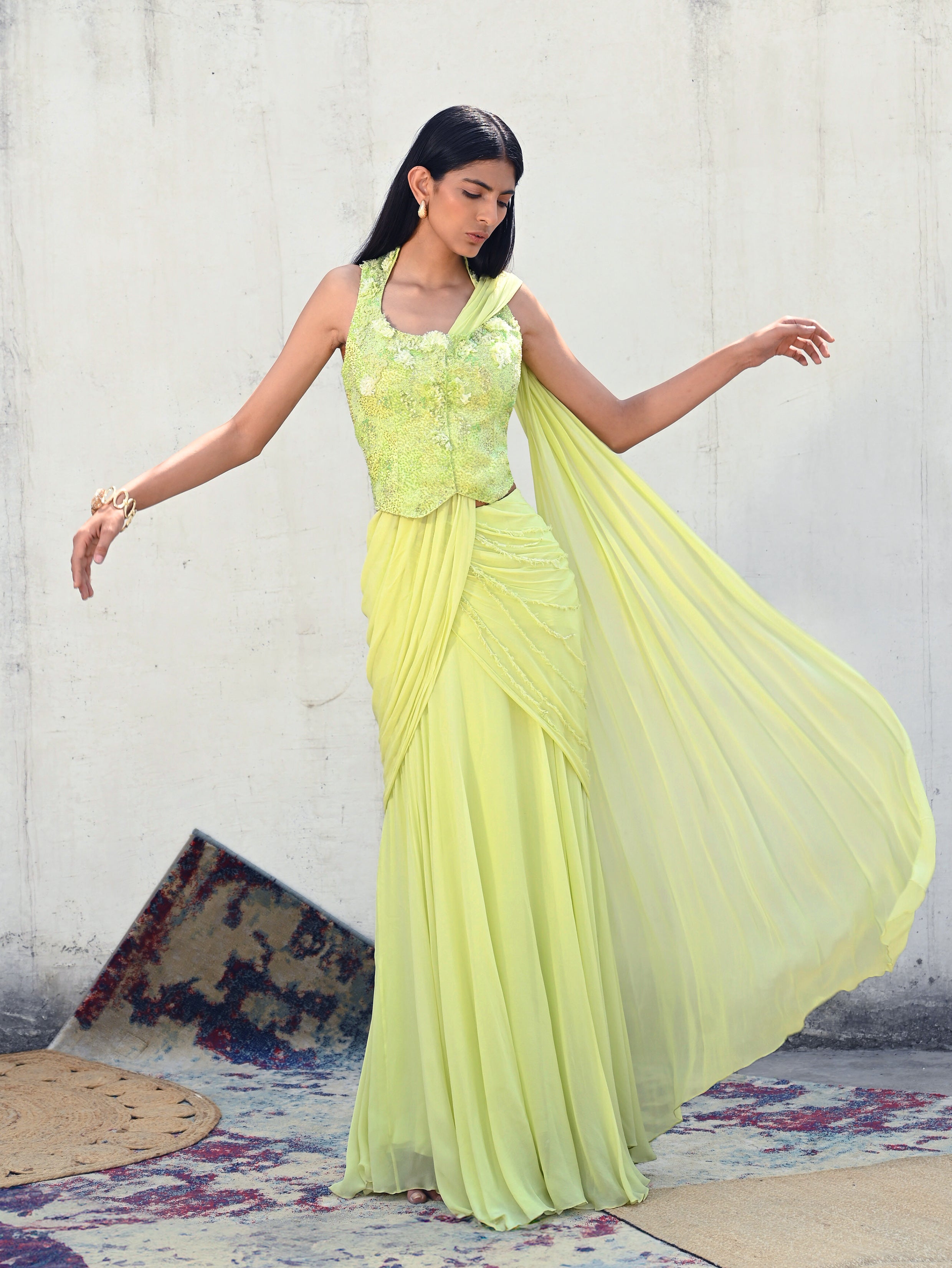 The Verdant Saree Set