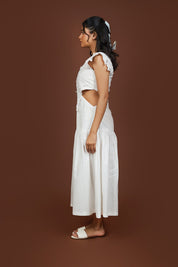 Sneha Adwani in Lacey Love Midi Dress